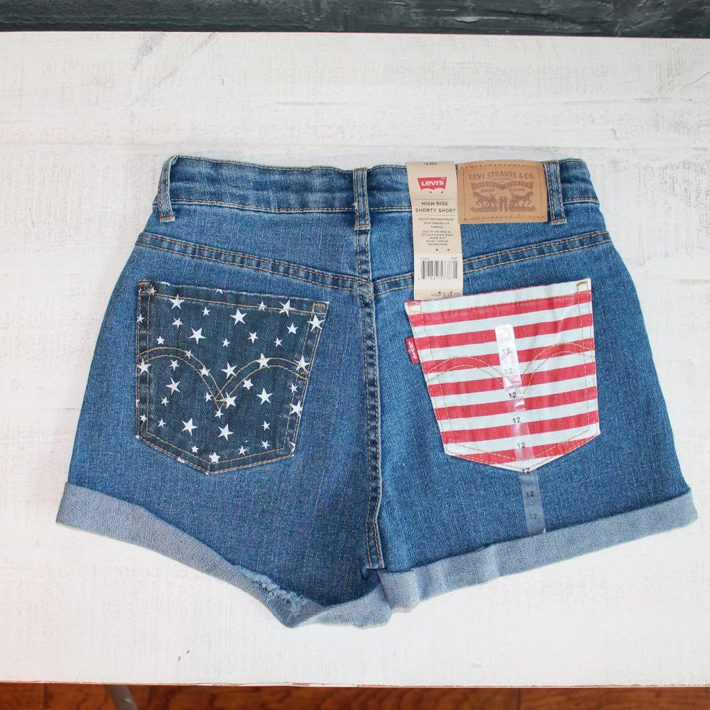 Lev's denim shorts, size 12 reg kids high rise. NWT